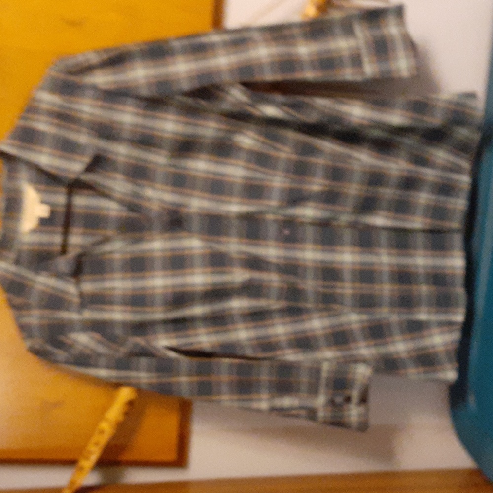 For sale! Green plaid st John's bay blouse  large